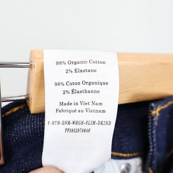 NWOT Everlane The Way-High Slim Jean In Dark Indigo Blue Size 24 Short - Picture 6 of 6